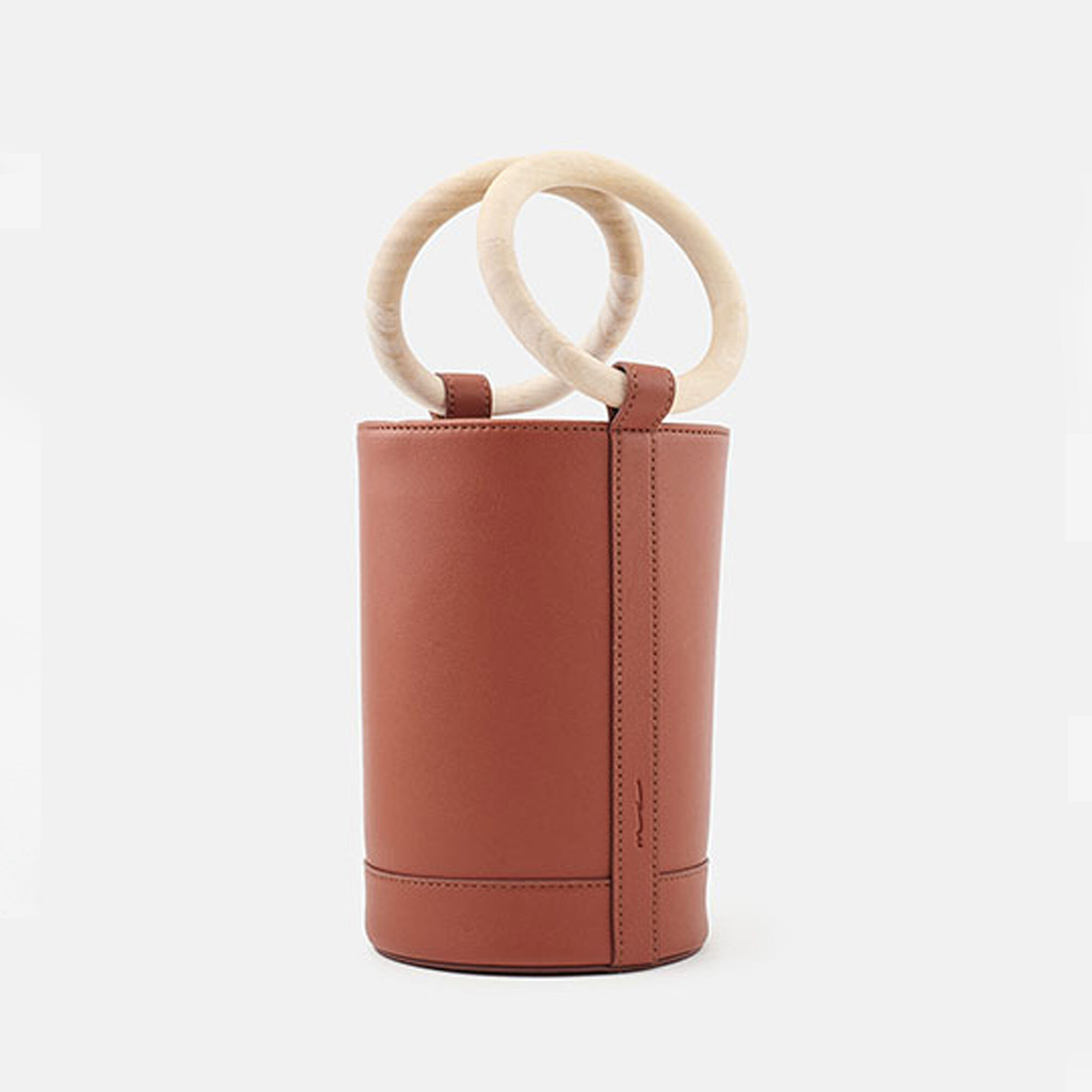 Plain LEATHER CUBO BAG  