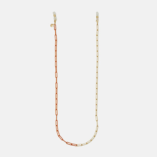 Cutie WITH WOOD AND ORANGE CHAIN    