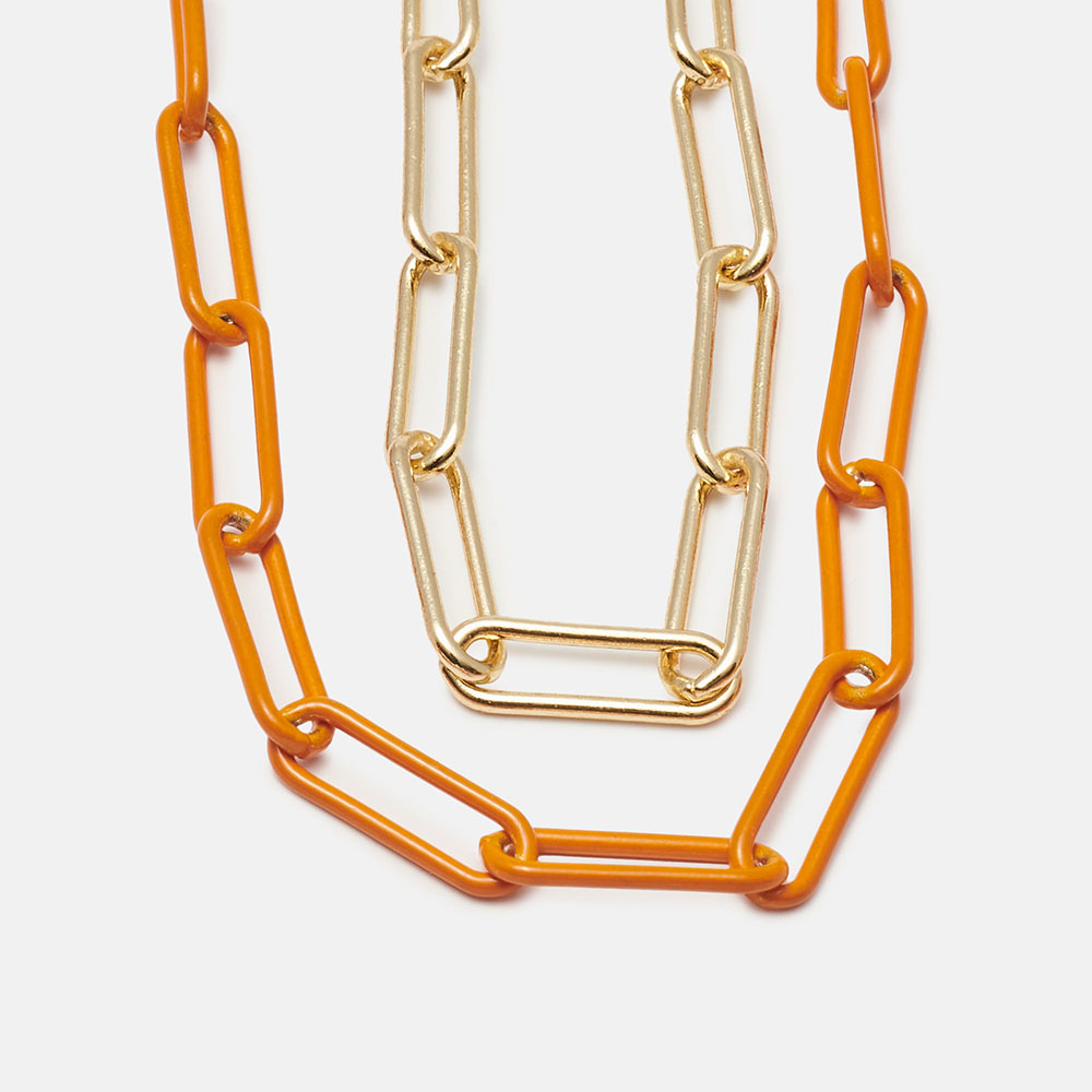 Cordon CADENA FLOW GOLD AND ORANGE, large image number 2