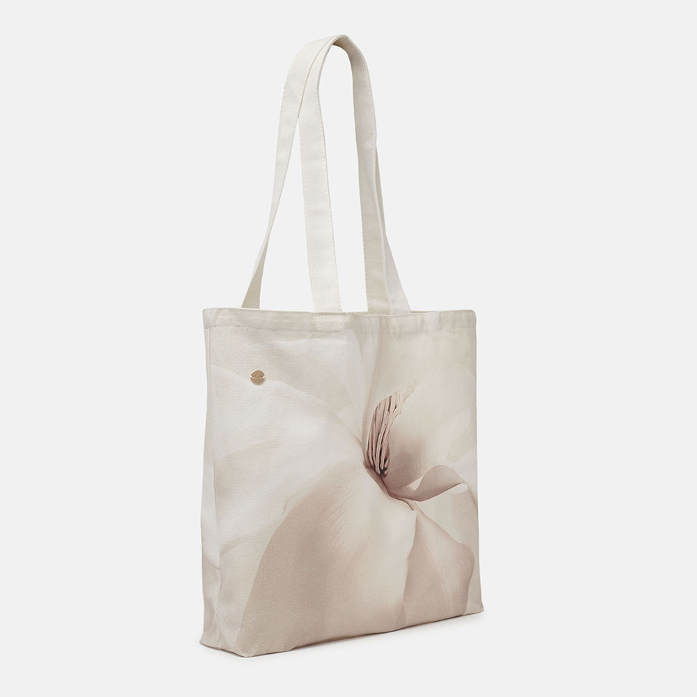 BAG FLOR BEIGE BOUQUET tote, large image number 1